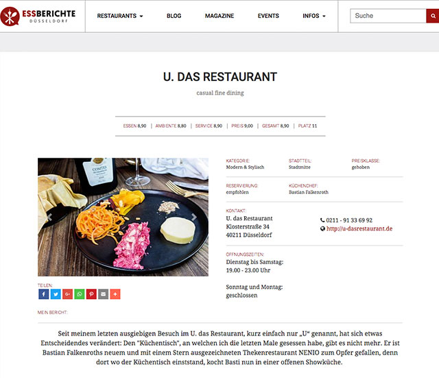 essberichte_u-dasrestaurant U. das Restaurant - Bastian Falkenroth